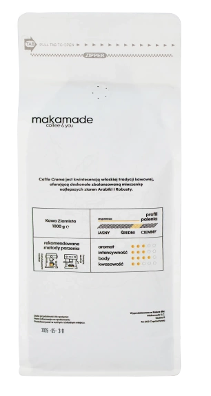 Kawa Ziarnista Barista Caffe Crema Makamade 1 kg