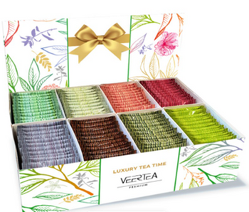 Zestaw herbat w saszetkach Veertea Premium 200 kopert - 8 smaków 