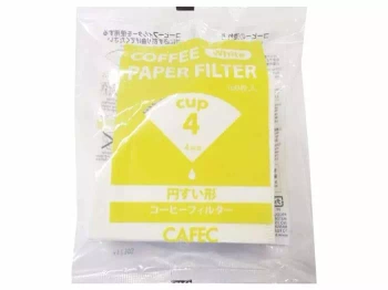 Filtr papierowy Cafec stożkowy biały, rozmiar cup4 100 szt.
