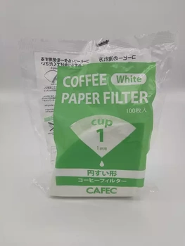 Filtr papierowy Cafec stożkowy biały, rozmiar cup1 100 szt.