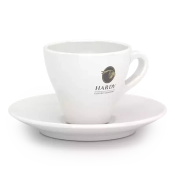 Filiżanka do Espresso ze spodkiem 80 ml - z logo marki Hardy