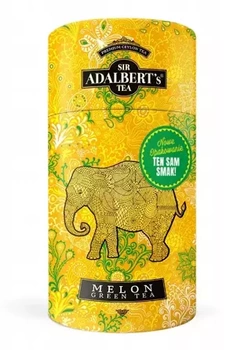 Herbata Adalbert's Zielona z Melonem Liściasta 100g - Puszka Kartonowa