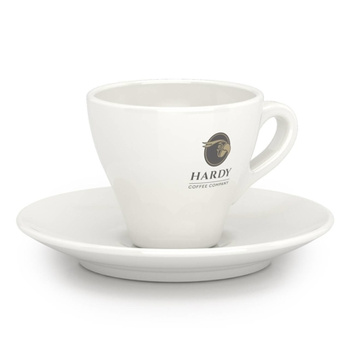 Filiżanka do Latte ze spodkiem 250 ml - z logo marki Hardy