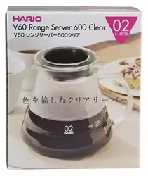 Hario V60-02 Range Server Clear 600 ml - Dzbanek do kawy