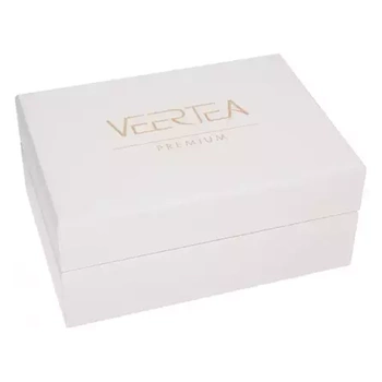 Drewniana zamykana skrzynka na herbatę Veertea - Biała, mała