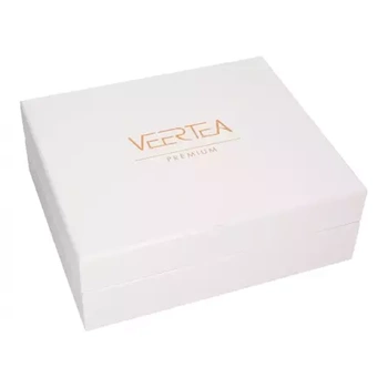 Drewniana zamykana skrzynka na herbatę Veertea - Biała duża