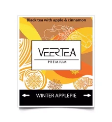 Czarna herbata z jabłkiem i cynamonem w saszetkach Veertea Winter Apple Pie 100 szt x 2g